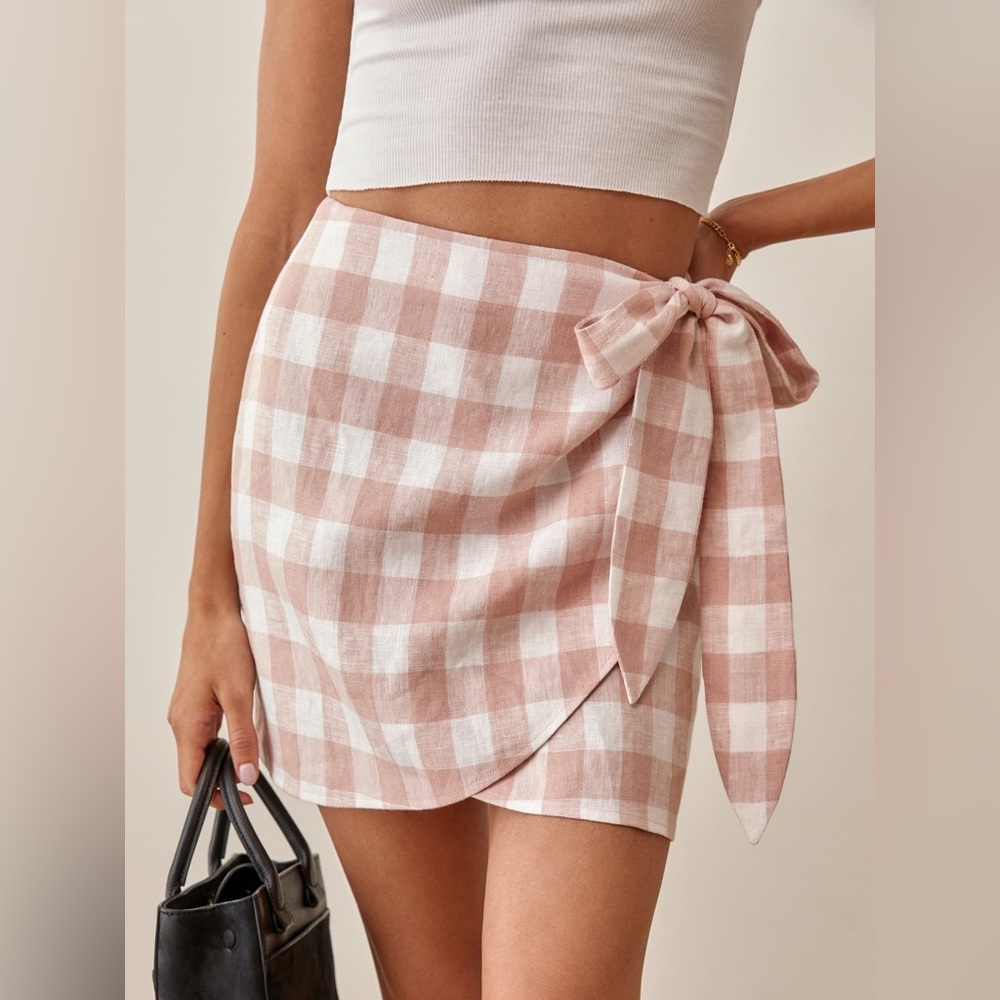 Reformation Linen Sax Skirt